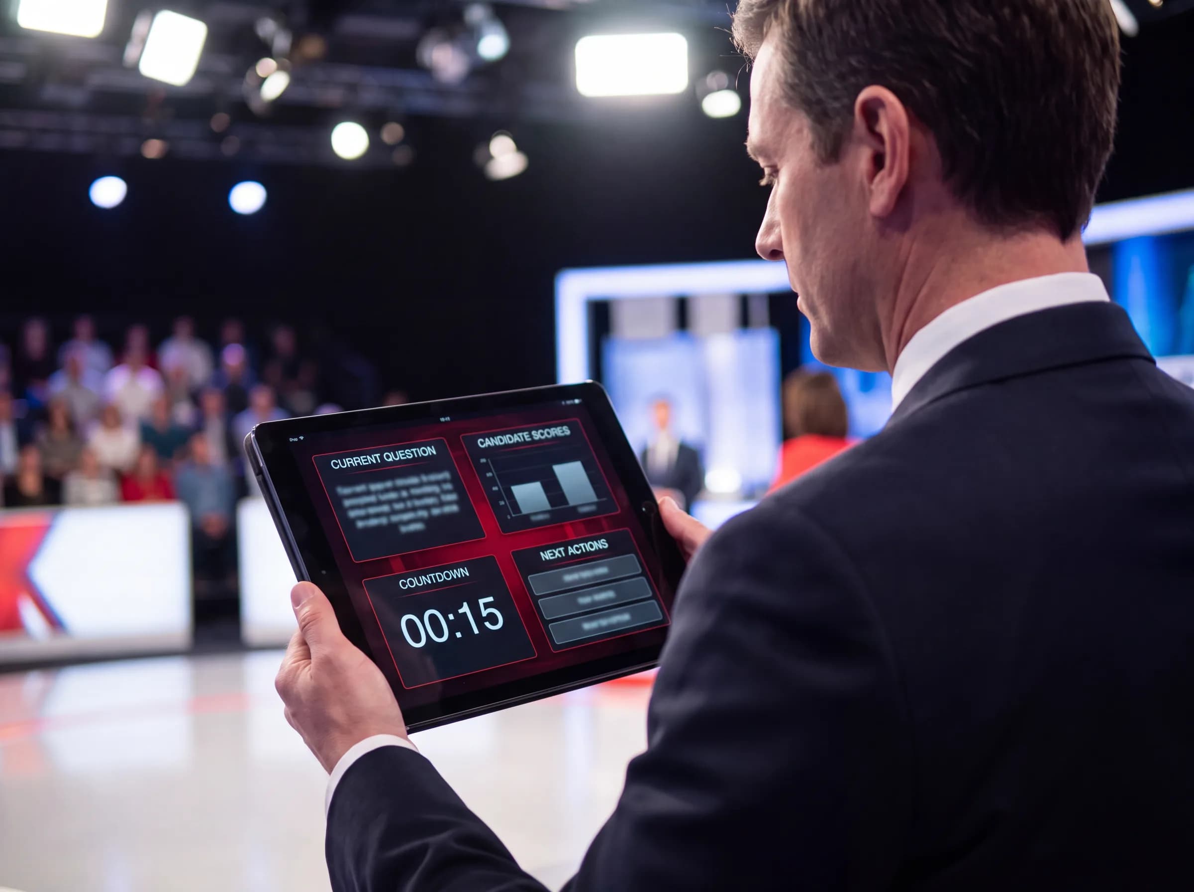 Interface animateur sur tablette
