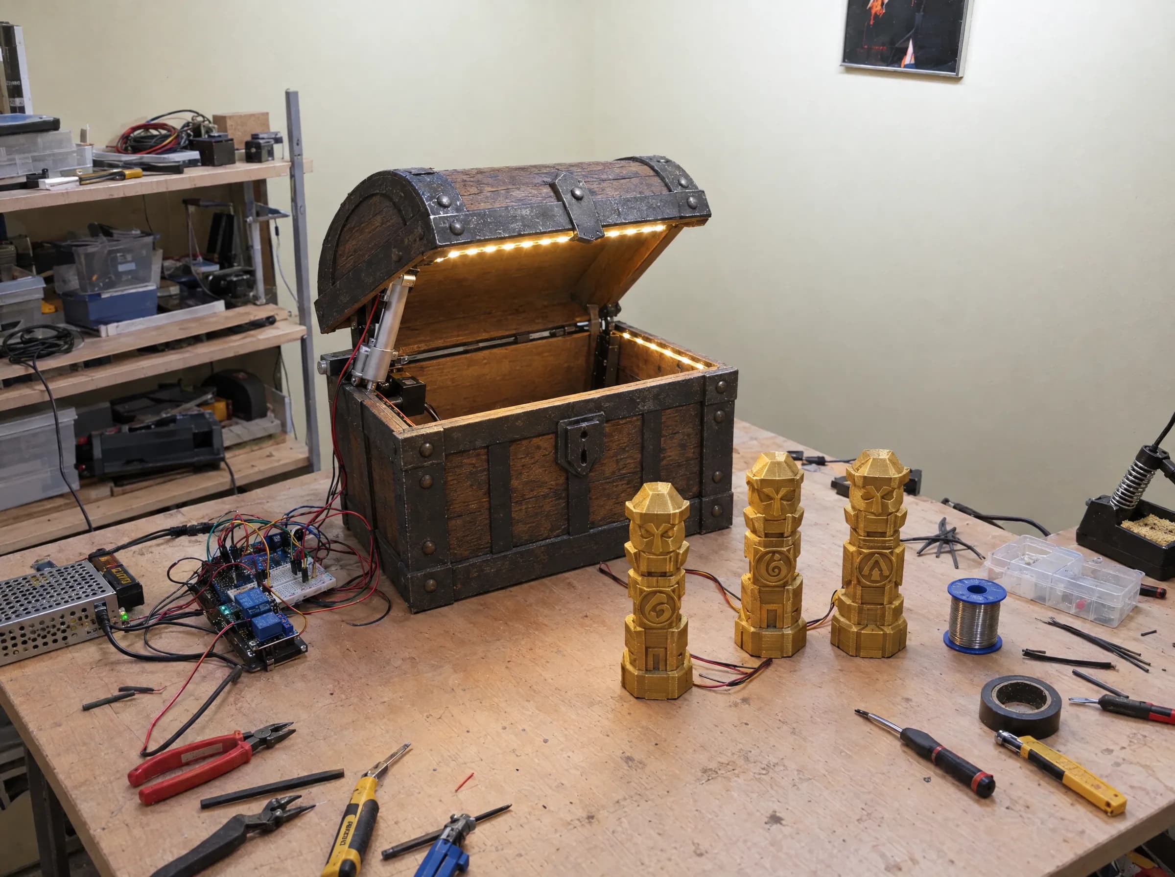 Coffre automatique d'escape game